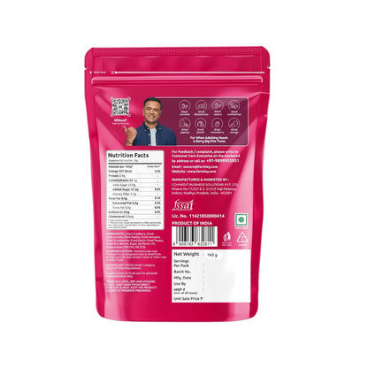 Farmley Berries Mix 160g | 8-In-1 Healthly Snacks Contains Cranberry,Black Raisins,Strawberry,Black Currant & More (Pack of 1)