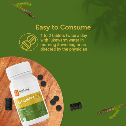 Krishna's Shapefix Tablet - Helps in Weight Management with Natural Herbs - 60 Tab (Pack of 1)