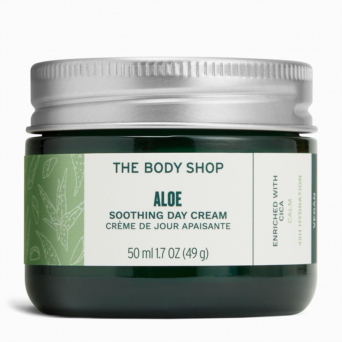 The Body Shop Aloe Soothing Day Cream, 50 ML - For Sensitive Skin | 48 Hr Hydration|Vegan