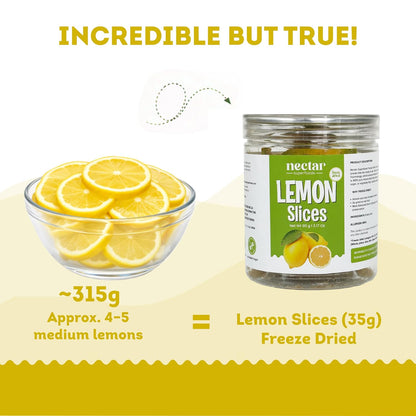 Nectar Superfoods Lemon slices - 35 grams Jar-Pack of 1 Nos | 100% Natural & Pure | No Preservatives, No Sugar Added, Vegan | Ideal for Cooking & Seasoning | Made in India