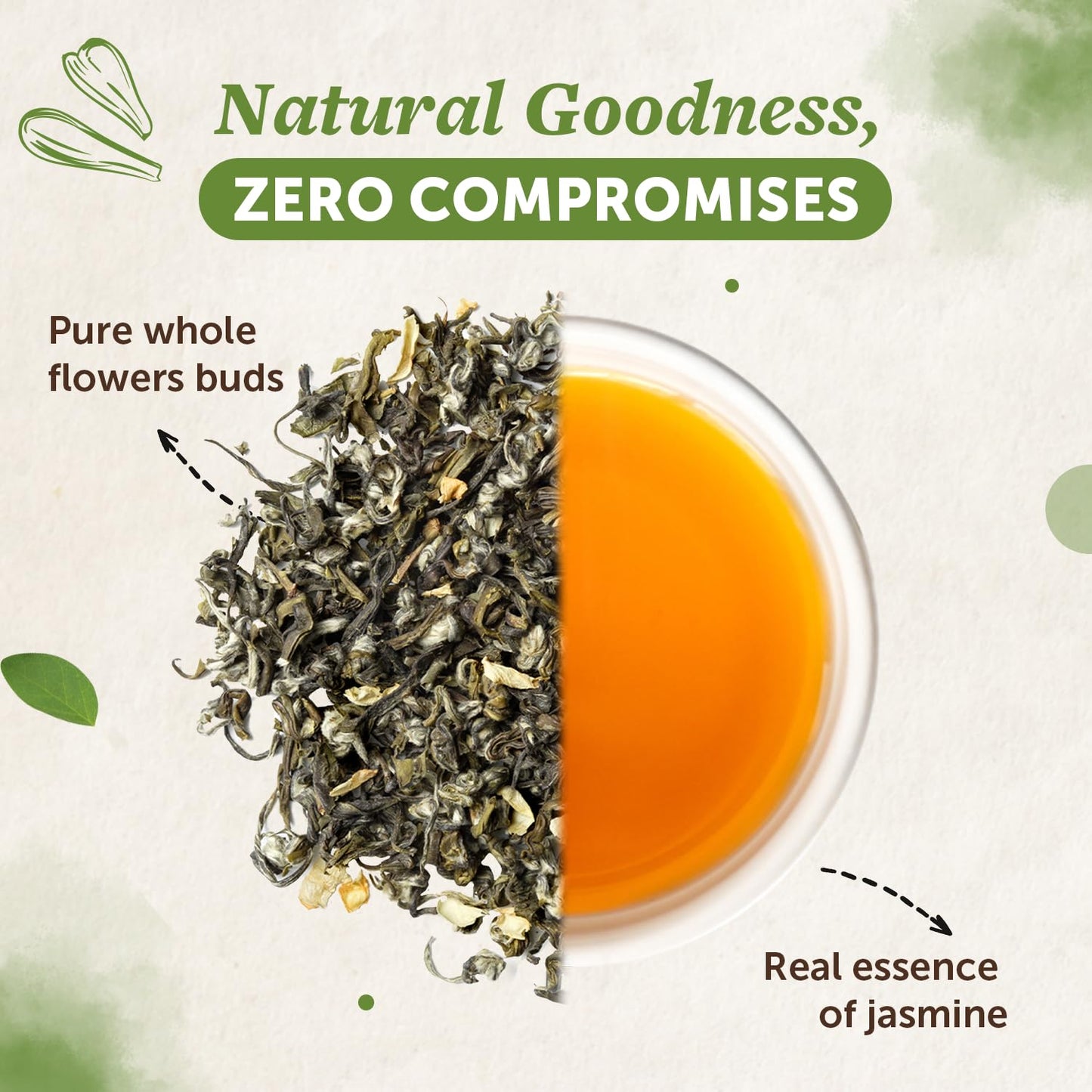 Neuherbs Jasmine Flower Tea 30g (Pack of 1) | Promote Calmness and Relaxation | 100% Clean, Natural & Pure | Rich in Antioxidant | Caffeine Free Tea