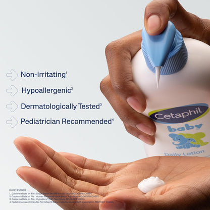 Cetaphil Baby Daily Lotion, Suitable for baby’s delicate skin, Shea Butter and Vit E, Dermatologist Tested and Pediatrician Recommended, 50 ml