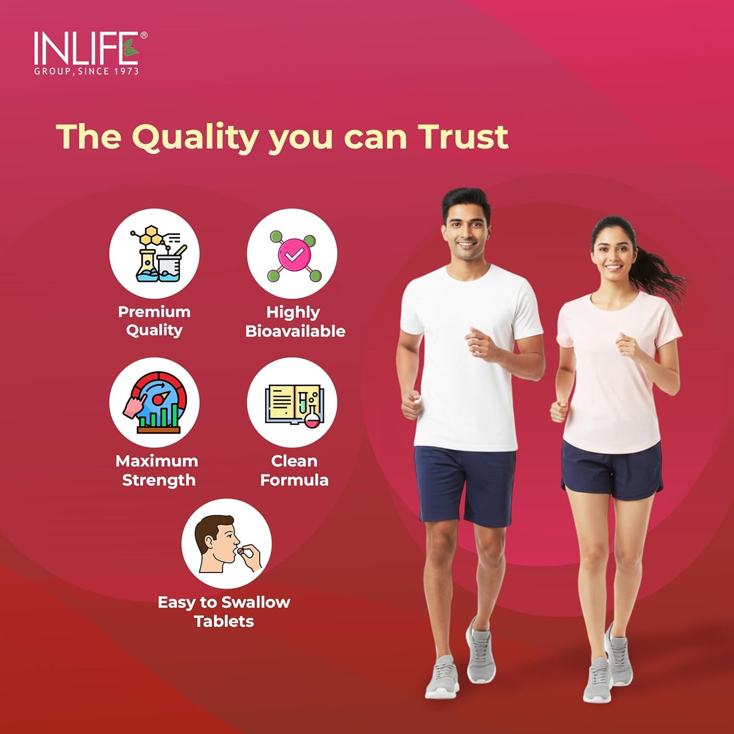 INLIFE Vitamin B12 With Alpha Lipoic Acid, Folic Acid, Inositol, B1, B5 & B6 Supplements Tablet, Supports Nerve Health, Immunity for Men & Women - 120 Tablets (Vit B12, Pack of 1)