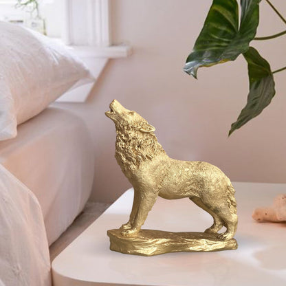 Beautiful Lion Statue for Home Decor (Pack of 1, Golden)