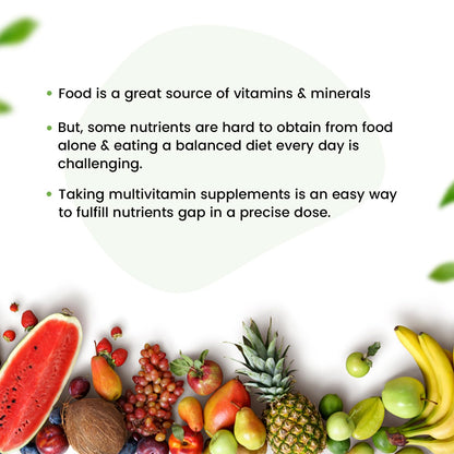 Neuherbs True Vitamin With Iodine Multivitamin With Zinc, Vitamin C, Vitamin-D, Gingseng, Ginkgo Biloba, Coenzyme Q-10, Lutein & Choline For Men And Women