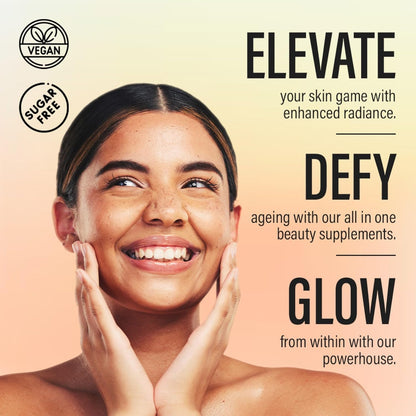 Be. Japanese Marine Collagen Powder for Women & Men | Type I & III Collagen Peptides with Glutathione, Vitamin C, Hyaluronic Acid & Astaxanthin | Mix-Fruit Flavour for Skin, Hair, Nails & Joints | 300 g