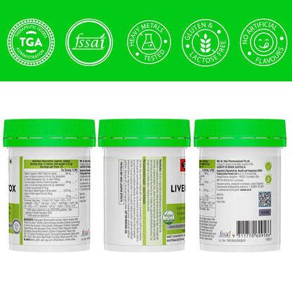 Zephivo Swisse Liver Detox (Australia's No.1 Liver Health Product) with High Strength 500mg Milk Thistle, Turmeric & Choline for Protection Against Fatty Liver, Liver Health and Detox - 30 Tablets