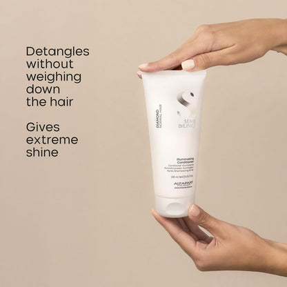 Alfaparf Milano Diamond Hair Conditioner - Provides Instant Shine & Gloss to your Hair - For Normal, Wavy, Straight Hair, Safe on Color Treated Hair - Sulfate, Paraben and Paraffin Free (200ml)