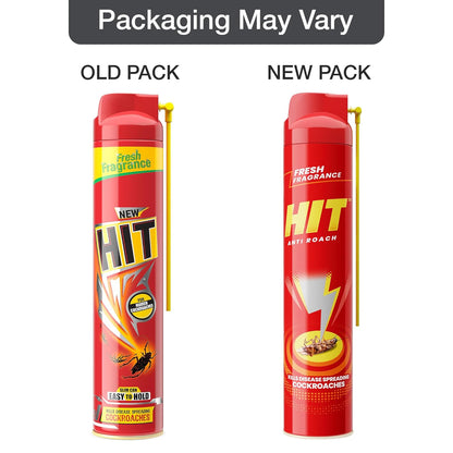 HIT Crawling Insect Killer – Cockroach Killer Spray | Instant Kill | Deep-Reach Nozzle | Fresh Fragrance, 400ml