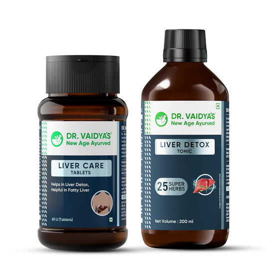 Dr. Vaidya’s Ayurvedic Liver Care Combo | Manages Fatty Liver, Enhances Detox & Supports Liver Regeneration | With Kutki, Giloy & Bhumyamalaki