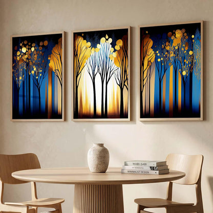 Painting for Wall Decoration - Modern Art Wall Decor Framed Painting for Living Room Bedroom - Framed Wall Posters/Paintings with Frame Set of 3 (Art 15, 10x13 inch)