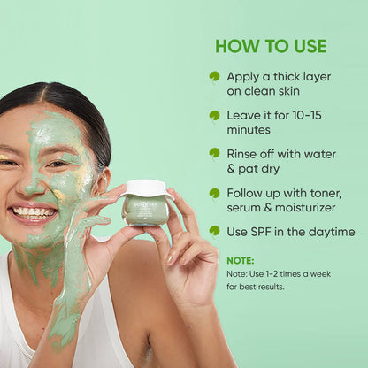 Zephivo Dot & Key Skin Care Pollution + Acne Defense Green Clay Mask | Clay Mask for Face with Salicylic & Matcha Tea | Reduces Active Acne, Soothes Redness | For Dark Spots, Oily, Acne Prone Skin | 85g
