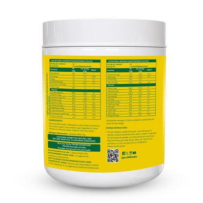 Pro360 WeightGainer Pro High Protein and Carbohydrates Powder – Calorie Rich Complete Nutritional Supplement – Triple Protein Formula with Vital Nutrients for Men, Women – Chocolate Flavour – 250g