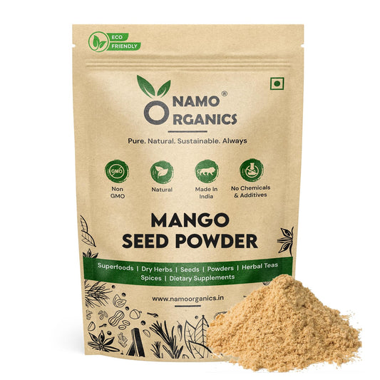 Namo Organics - Mango Seed Powder - 500 Gm - B12 Rich | No Preservatives | Double Filtered | No Added Impurities
