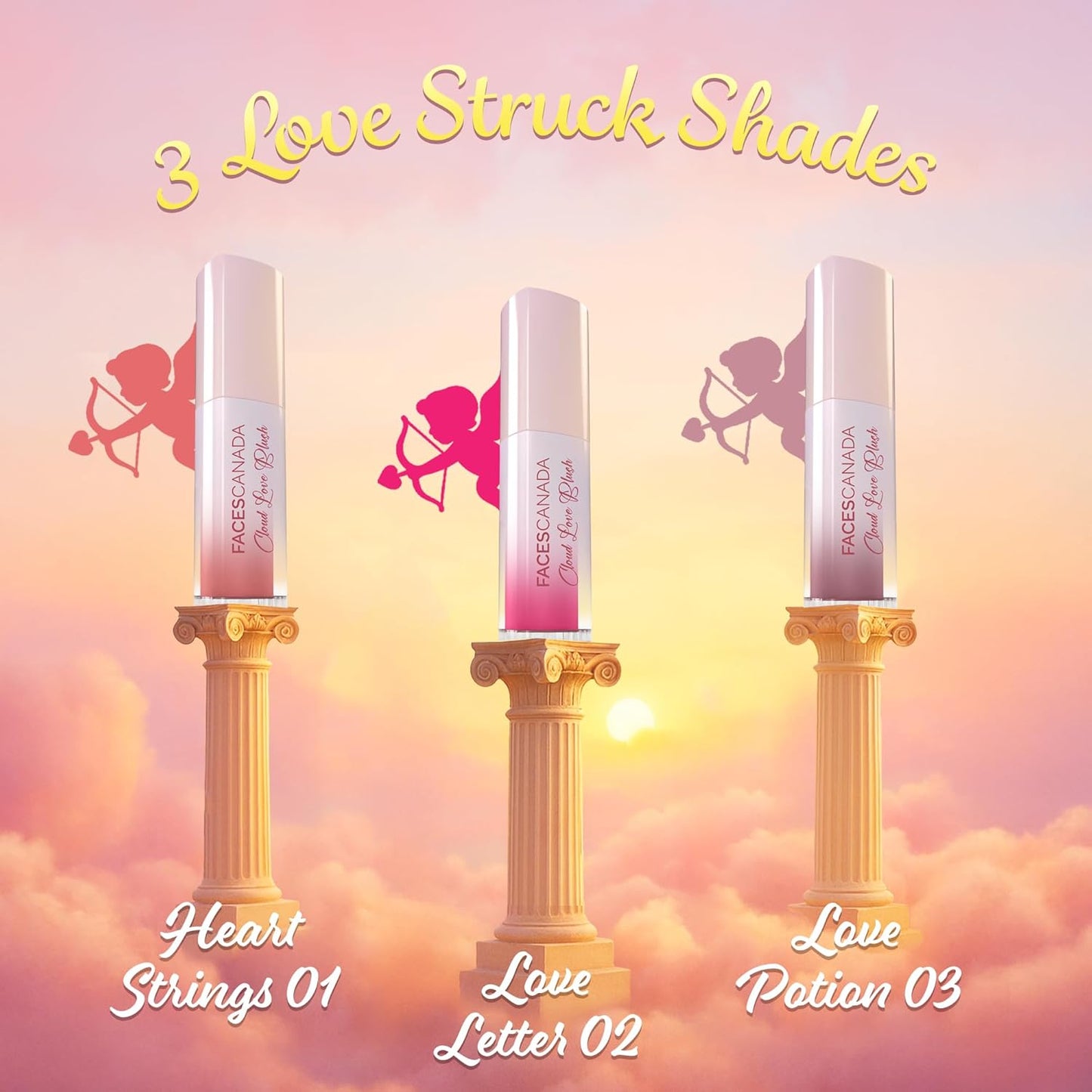FACES CANADA Cloud Love Liquid Blush - Love Potion 03, 5ml | Soft Rosy Look | Long Lasting | Blends Easily | Blurred Matte Effect | Lightweight | Natural Tint | Cushion Applicator | Niacinamide Infused