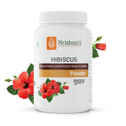 Krishna's Hibiscus Powder - 100 g | Preservative Free - For Hair Pack & Oil |Eliminate Dandruff & Strengthen The Hair