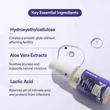 Bloom Fragrance Free Lubricant | (50 ml) | Fertility Friendly| For Long-lasting Painless Experiences | Natural Lube for Dryness | Non-Sticky & pH Balanced Formula