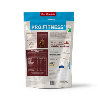 Pro.Fitness 27g High Protein Oats (By MyFitness) | Dark Chocolate Oats with Almonds, Pumpkin Seeds and Raisin | Chocolate Rolled Oats with Jaggery - No Refined Sugar | Breakfast Cereals