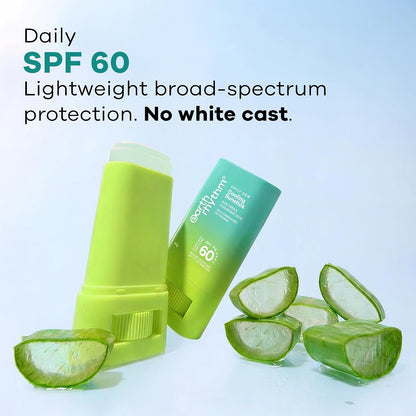 Earth Rhythm Daily Dew Cooling Sunstick SPF 60 PA ++++ with Hyaluronic Acid & Aloe Vera, In Vivo Tested