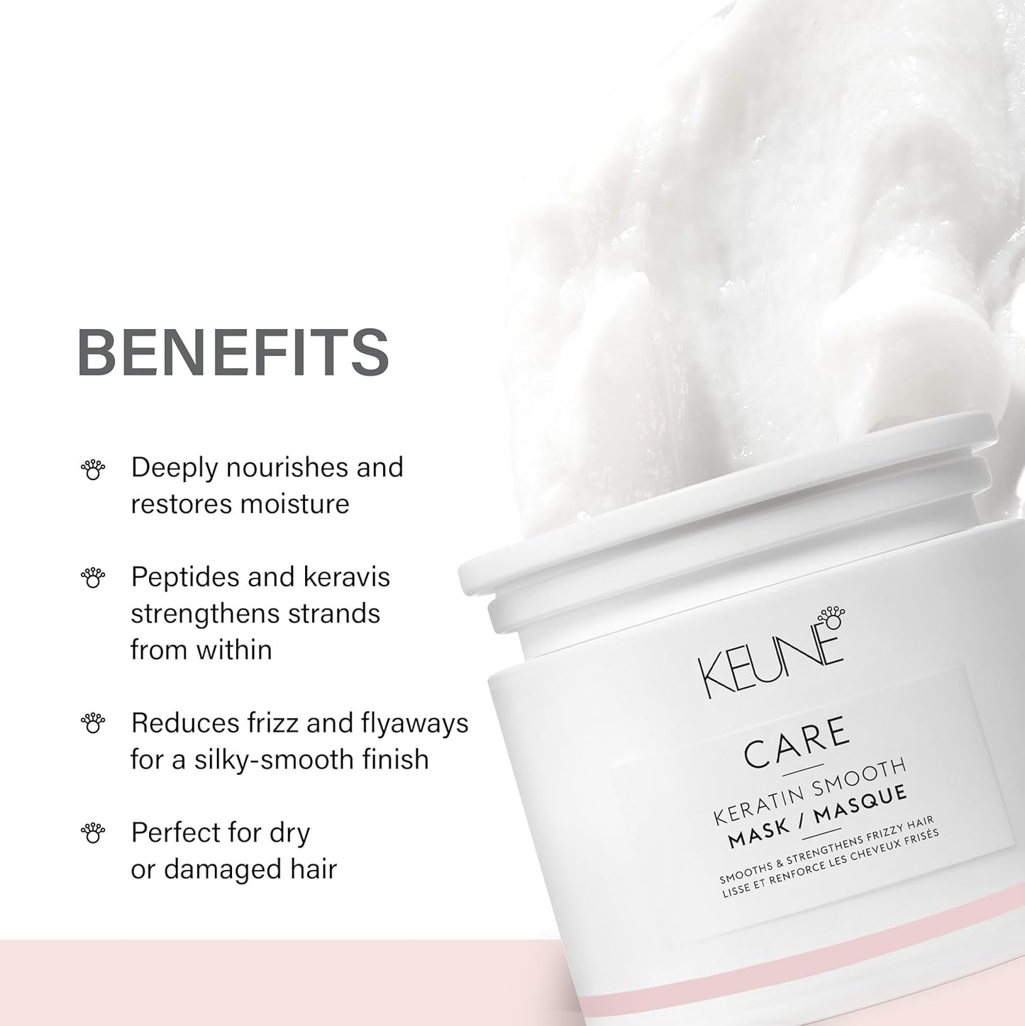 Keune Care Keratin Smoothing Hair Treatment Mask For All Hair Types 6.7oz / 200ml New Design