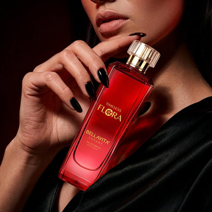 BELLAVITA TIMELESS FLORA | Dubai Crafted | Perfume For Woman | 100ml | 25% Oil Concentration | Rose, Mandarin, Sandalwood & Patchouli | Premium Long Lasting Perfume