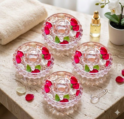 SAUDEEP INDIA Vastu Feng Shui Crystal Turtle Tortoise with Plate for Nuclear Family(4 Family Member)