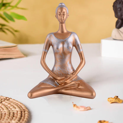 Resin Yoga Lady Home & Office Decor Fantasy Showpiece (Y1000),Multicolor