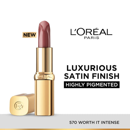 L’Oréal Paris Color Riche Satin Lipstick- 570 Worth It Intense, 4.5 gm