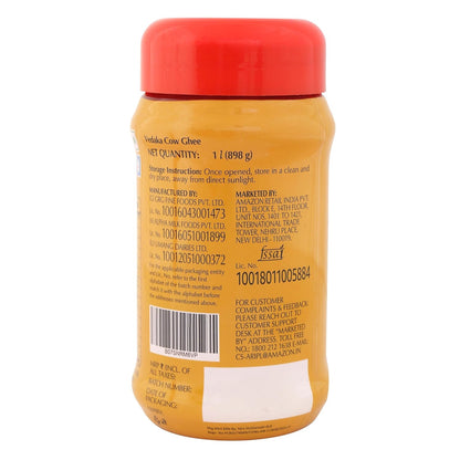 Vedaka Cow Ghee | 1 L Jar | Rich Aroma