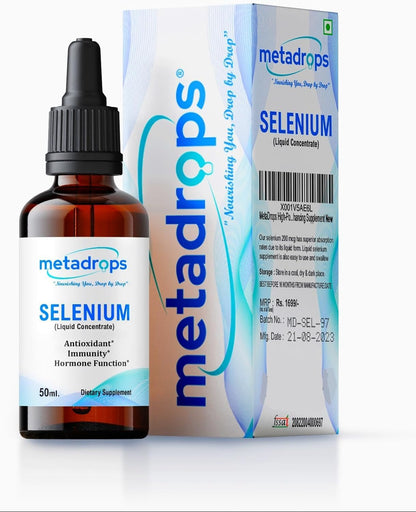 METADROPS High-Potency Selenium Liquid Concentrate Drops - 100 Servings of Essential Trace Mineral Support - Immune, Antioxidant Rich, and Wellness Supplement