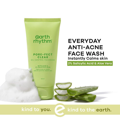 Earth Rhythm Aloe Dew Oil & Acne Control Face wash with Salicylic Acid 100ml