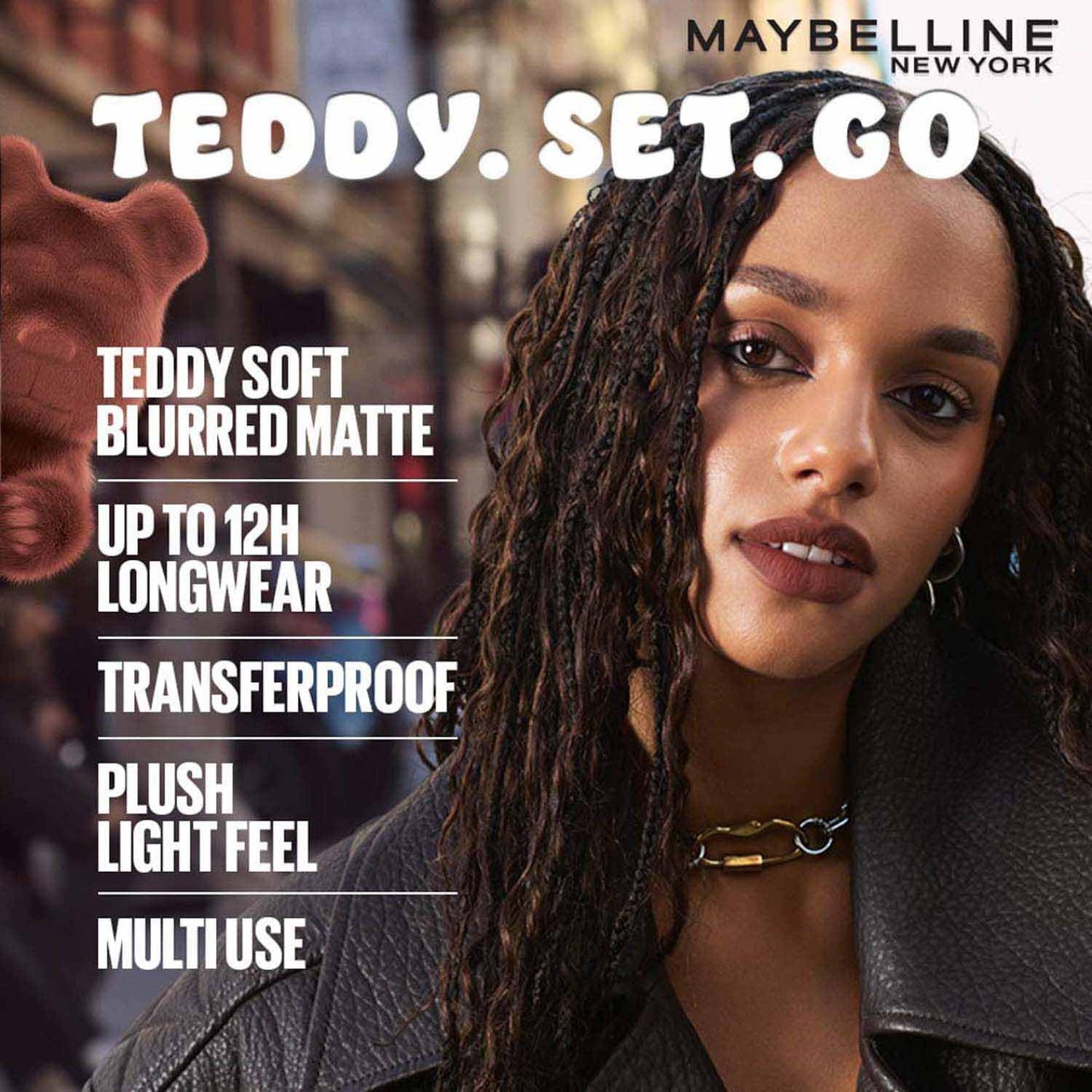 Maybelline New York Superstay Teddy Tint - Lip and Cheek Color - Heart Locket, 5ml