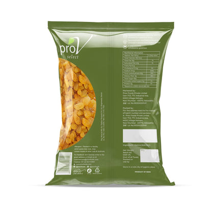 ProV Select - Indian Raisin 500 gm | Value Pack| Dryfruits- Indian Kishmish | Rich In Nutiritons| No added Preservatives | Rich In Iron| Healthy Sweet & Tasty [Packaging might Vary]