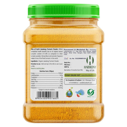 Bliss of Earth Lakadong Turmeric Powder From Meghalaya, Organic Haldi Powder, High Curcumin Turmeric Powder, 500gm