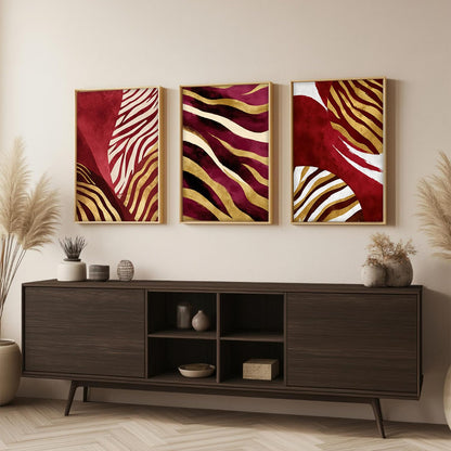Boho wall Art Paintings Modern Art Framed Wall Painting for Living Room Bedroom - Wall Posters | Paintings with Frame Set of 3 (Boho 3, 10x13 inch)