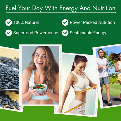 Bliss of Earth 200gm unhulled Black Sesame Seeds, Kaale Til, Fresh & Organic Fully Fiber Rich Great for Cooking & Baking
