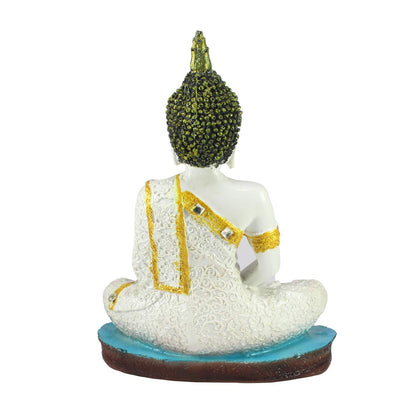 Buddha Statue (15 cm x 10 cm x 27 cm, White)