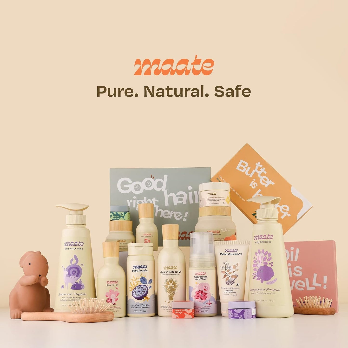 Maate Baby Face Butter 50 gm | Enriched with Shea Butter & Avocado | Soft, Nourished & Supple Facial Skin | Light & Quick Absorbing Lotion | Moisturizing Cream For Face | For Babies & Kids 0m+