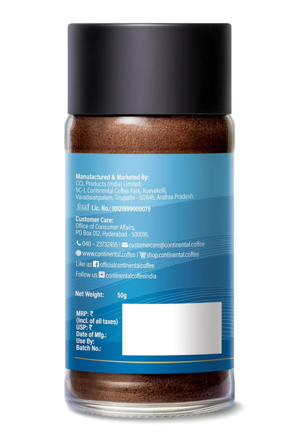 Continental Speciale | Vanilla Flavoured Coffee | 50 gm Jar | Makes 25 Cups | Instant flavored Coffee for both Hot & Cold Coffee | Medium Roast