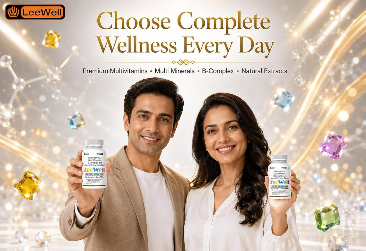 ZEOWELL Chewable Multivitamin Tablets for Men & Women | With Zinc, Magnesium, Vitamin B12, C, D3, Lutein, Zeaxanthin & Ashwagandha | Energy, Immunity & Eye Health | Sugar-Free - 60 Tablets (by LeeWell)
