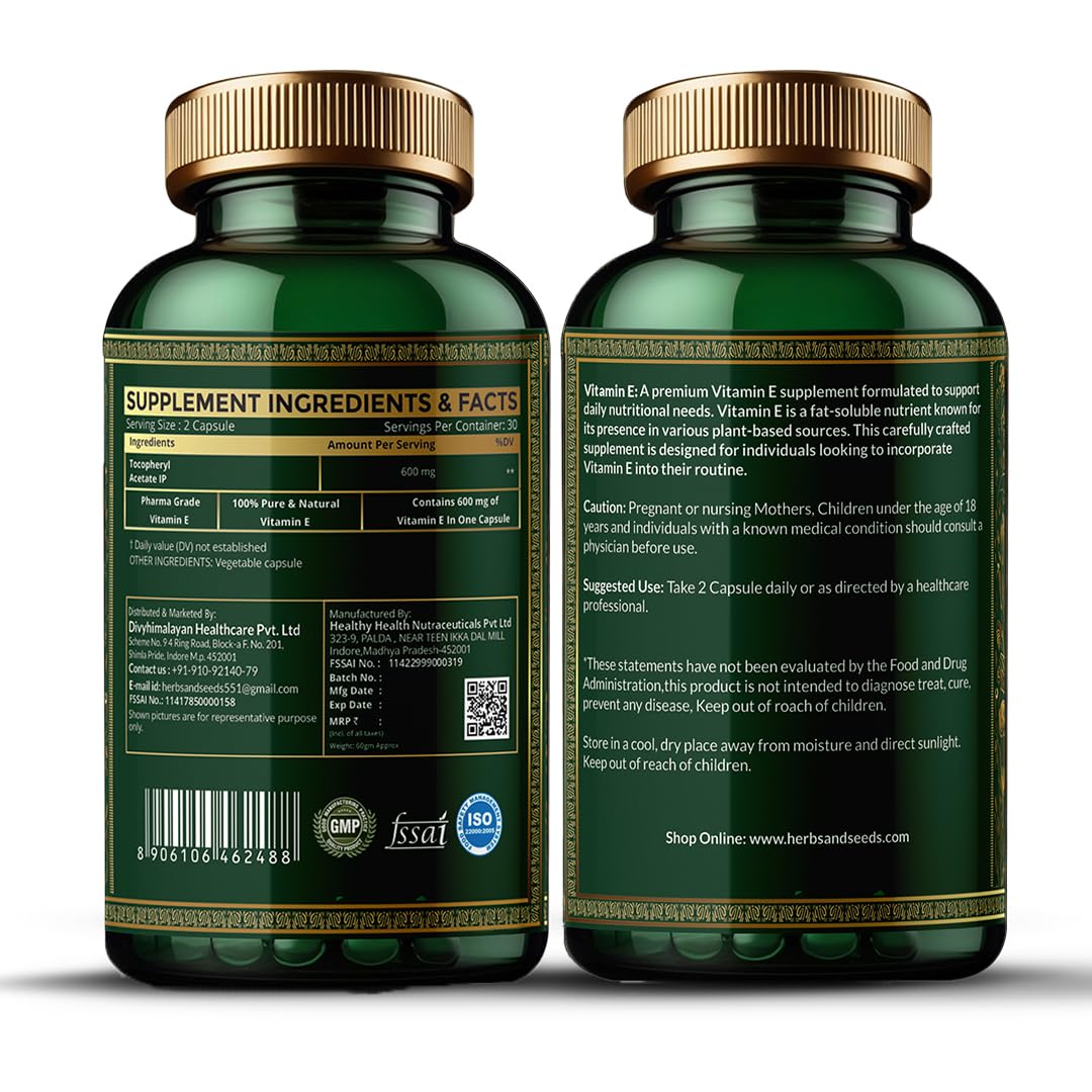 Two green supplement bottles with gold caps on a white background