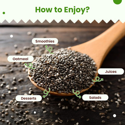 Neuherbs Raw Unroasted Chia Seed For Weight Management | Rich In Omega -3 | Dry Seeds For Eating | Healthy Snacks - 1 kg Chia Seeds