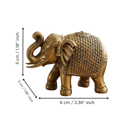 Brass Elephant Statue Decorative Showpiece Gift for Diwali Housewarming Birthday