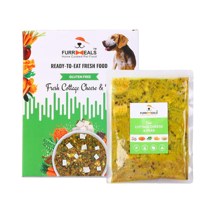 FurrMeals Wet Dog Food | Fresh Cottage Cheese and Peas | Ready-to-Eat Fresh Dog Food | All Breed | Veg Recipe | Gluten Free I Preservative Free I Single Pack (200gm)
