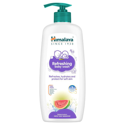Himalaya Refreshing Baby Wash 400ml | No tears formula |with Watermelon, Neem & Lemon| Keeps baby's skin cool & fresh