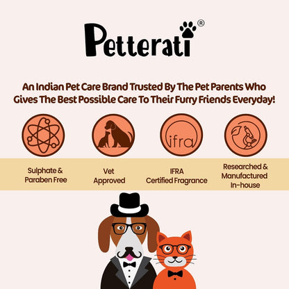 Petterati Detangling Serum for Dogs 100ml | Anti Frizz, Shiny & Brush-Friendly Coat | Silicon - Free | for All Dog Breeds | Enriched with Natural Oils & Extracts