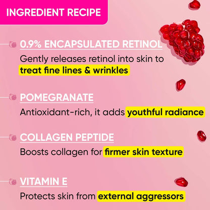 Zephivo Dot & Key Pomegranate & Retinol Anti Ageing Serum for Face| Boosts Collagen | Reduces Fine Lines & Wrinkles| For Mature, Combination & Dry Skin | Fights Signs of Ageing, 20ml
