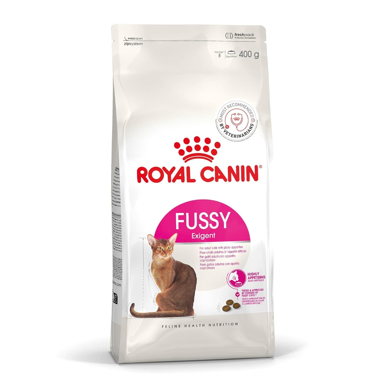Royal Canin Fussy Exigent Adult Cat Dry Food, 400 g | Supports Digestion And Enhances Overall Vitality