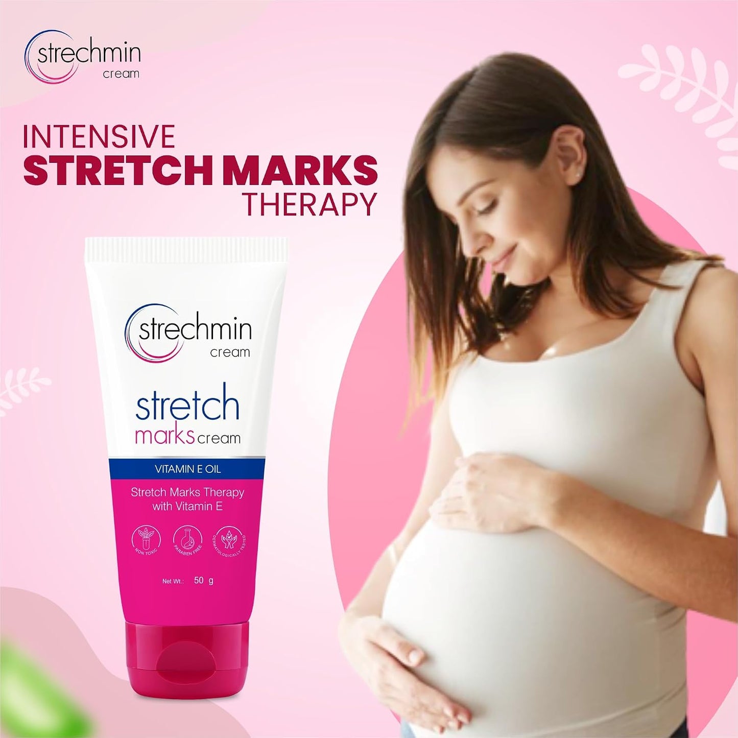 Leeford Stretch Marks Cream - 50g | Targets Old & New Stretch Marks Effectively | Goodness of Almond oil, Aloevera & Cucumber | Reduce Stretch marks & Scars During Pregnancy or Weight Loss
