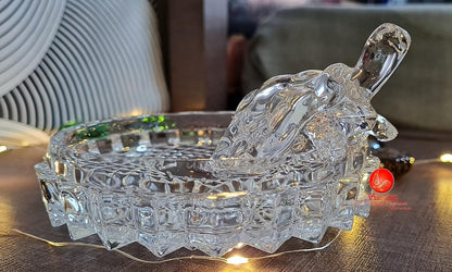 SAUDEEP INDIA Vastu Feng Shui Crystal Turtle Tortoise with Plate for Good Luck Feng Shui Tortoise Turtle (Turtle for Couple)